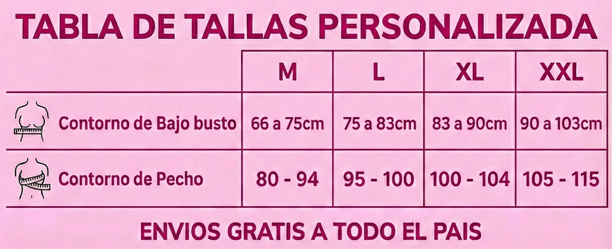 Tabla de Tamaños
